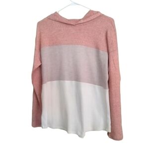 Bobbie Brooks color block lightweight hooded sweater shirt